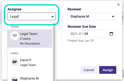 Screen_Shot_of_Assign_modal_with_Assignee_field_indicated_and_team_search_displayed.png